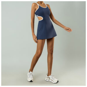 Sports Dress Female With Chest Pad High Elastic Anti-exposure Tennis Skirt