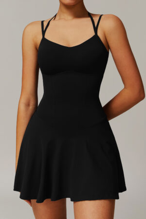 Sling Dress Women's Pocket Anti-wardrobe Malfunction Base Sports Tennis Skirt