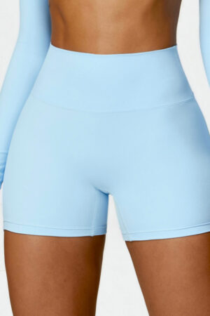 High Waist Yoga Shorts Belly Contracting Peach Hip Lifting Sport Shorts