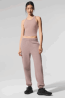 Ribbed Cropped Racerback Tank