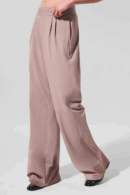 Cropped Suit Pants with Elastic Waistband