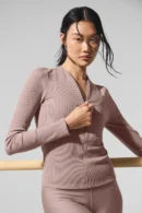 Modal Zip Long Sleeve Top
