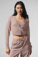 Featherlight Cropped Cashmere Cardigan