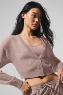 Featherlight Cropped Cashmere Cardigan